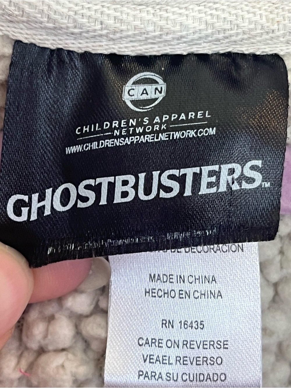 Ghostbusters Venkman Proton Pack Zip-Up Sherpa Lined Hoodie Toddler Size 3 - Picture 6 of 7